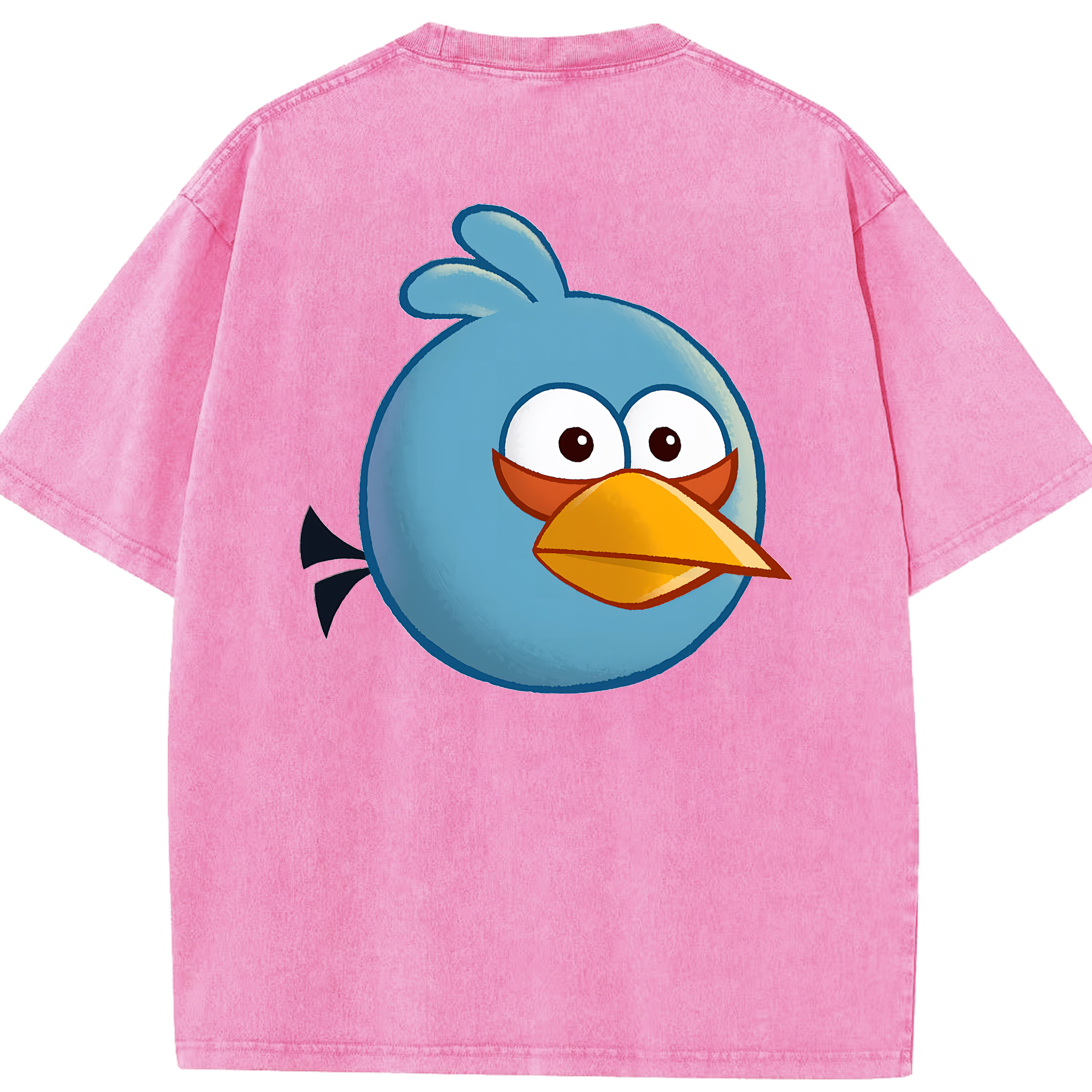 （画像用） Angry Birds アングリーバード 綿100% ヴィンテージ風 半袖Tシャツ（背面プリント）
